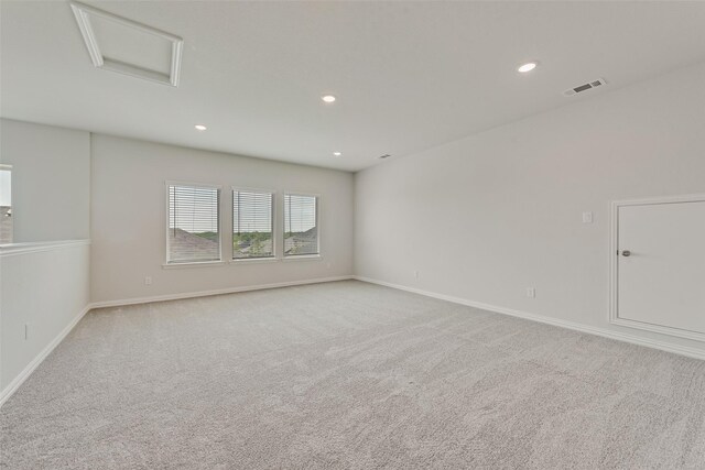 3404 Riverlawn Dr, Anna, TX 75409 - carpeted empty room featuring attic access, baseboards, and recessed lighting