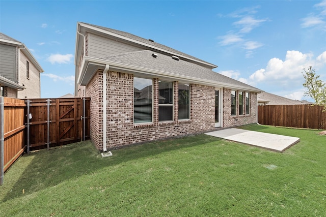 3404 Riverlawn Dr, Anna, TX 75409 - back of house with brick siding, a patio, a gate, and roof with shingles