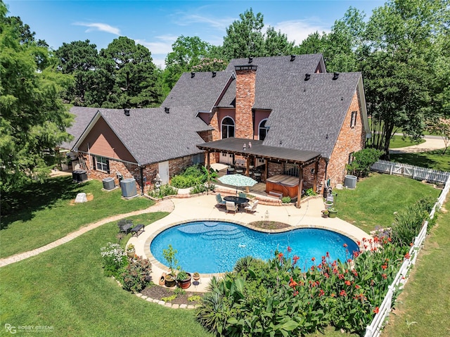 1171 Wemple Rd, Bossier City, LA 71111 - view of swimming pool featuring a jacuzzi and a patio area