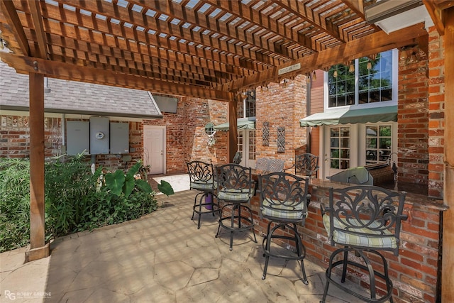 1171 Wemple Rd, Bossier City, LA 71111 - view of patio / terrace featuring a pergola