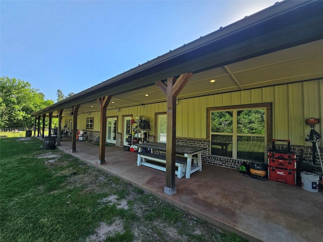 437 County Road 3190, Winnsboro, TX 75494 - view of patio featuring french doors