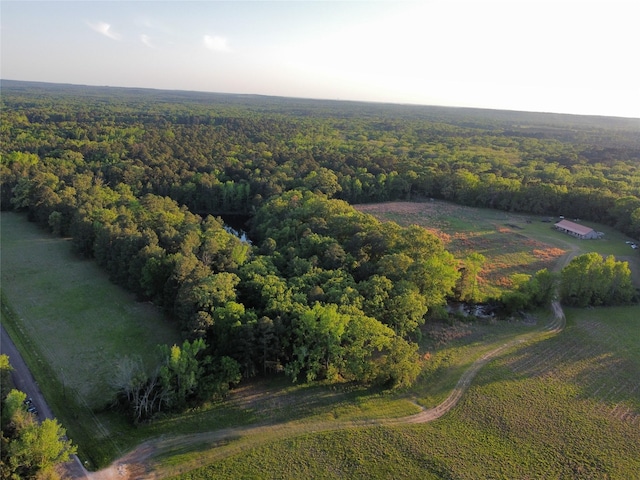 437 County Road 3190, Winnsboro, TX 75494 - aerial view of property and surrounding area with a forest
