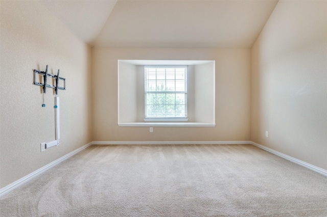 2828 Pino, Grand Prairie, TX 75054 - carpeted spare room featuring vaulted ceiling and baseboards