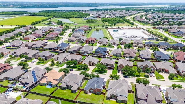 2828 Pino, Grand Prairie, TX 75054 - aerial overview of property's location with nearby suburban area and a nearby body of water