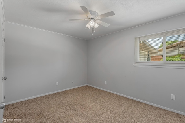 3238 Schuler Dr, Bossier City, LA 71112 - unfurnished room featuring ceiling fan, carpet flooring, and baseboards