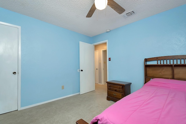 3929 Wrenwood Dr, Fort Worth, TX 76137 - bedroom featuring carpet, a textured ceiling, a ceiling fan, and baseboards
