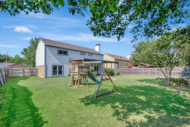 3929 Wrenwood Dr, Fort Worth, TX 76137 - back of property with a playground