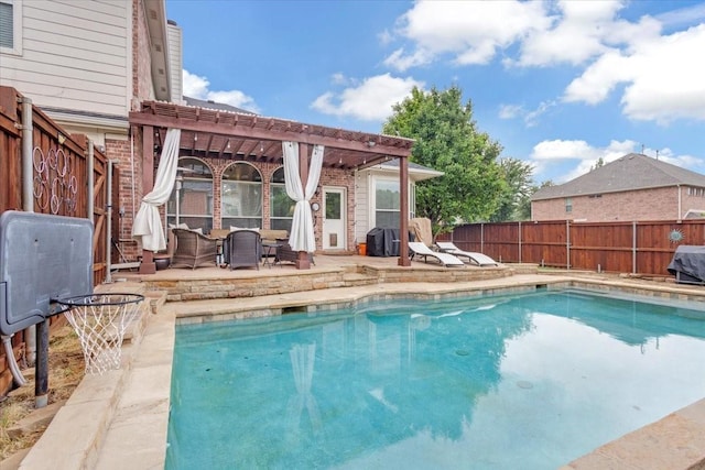 11538 Corsicana Dr, Frisco, TX 75035 - view of pool featuring a patio, grilling area, and a pergola