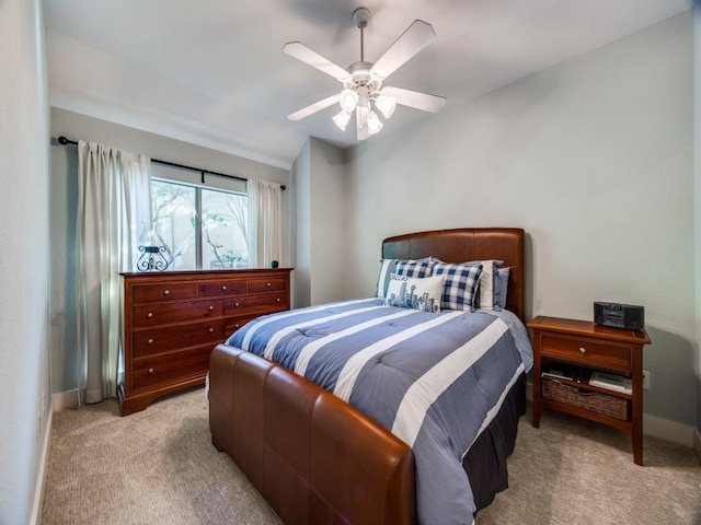 3204 Wycliff Ave Unit 3216, Dallas, TX 75219 - bedroom featuring light carpet, lofted ceiling, ceiling fan, and baseboards