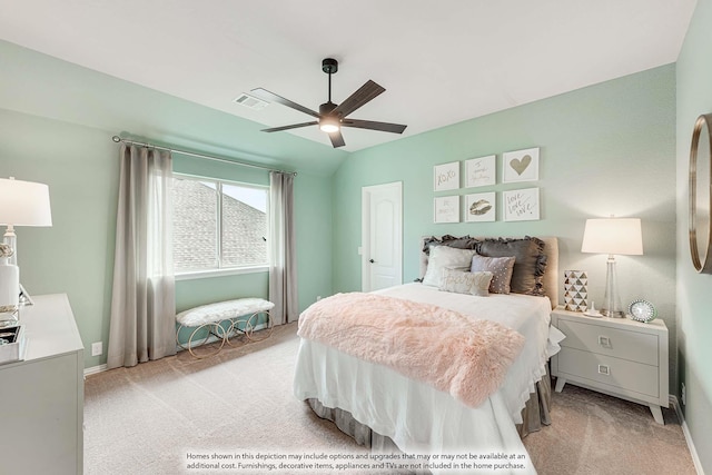 1107 Peacock Ln, Wylie, TX 75098 - bedroom with light colored carpet, baseboards, and ceiling fan