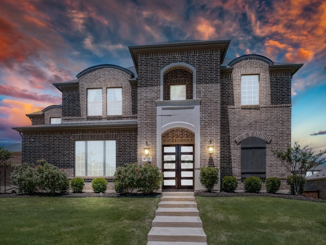 433 Silver Chase Dr, Keller, TX 76248 - french country style house featuring brick siding and a yard