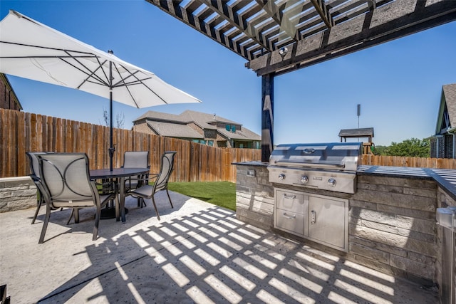 433 Silver Chase Dr, Keller, TX 76248 - fenced backyard featuring outdoor dining space, a patio area, and a pergola