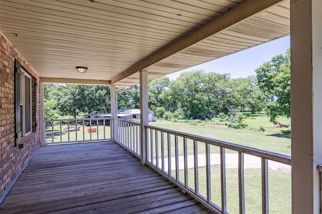 1147 Vz County Road 3417, Wills Point, TX 75169 - wooden deck with a yard and view of wooded area