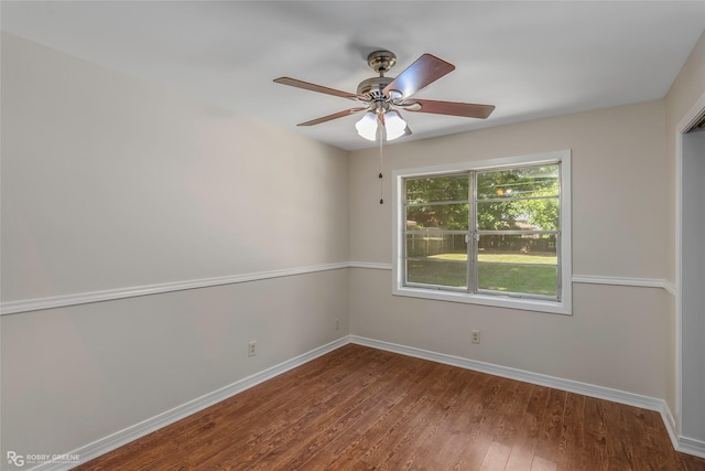 4102 Glen St, Bossier City, LA 71112 - unfurnished room with baseboards, wood finished floors, and ceiling fan