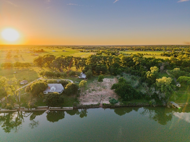 1343 Buster Chatham Rd, Waco, TX 76705 - aerial overview of property's location with a large body of water and rural landscape