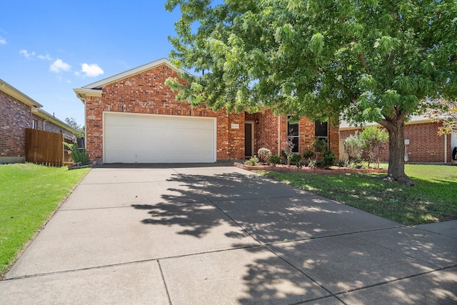 6132 Farrah Dr, Fort Worth, TX 76131 - view of front facade with an attached garage, concrete driveway, and brick siding