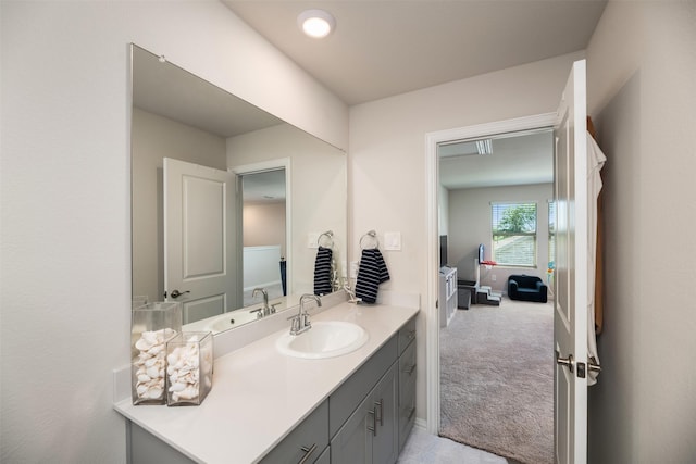 101 Goosewood Dr, Mckinney, TX 75071 - bathroom with vanity and baseboards