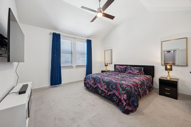 317 Mcconathy Way, Flower Mound, TX 75028 - bedroom featuring vaulted ceiling, carpet floors, and a ceiling fan