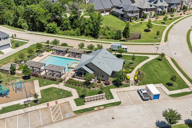 317 Mcconathy Way, Flower Mound, TX 75028 - bird's eye view of a pool area