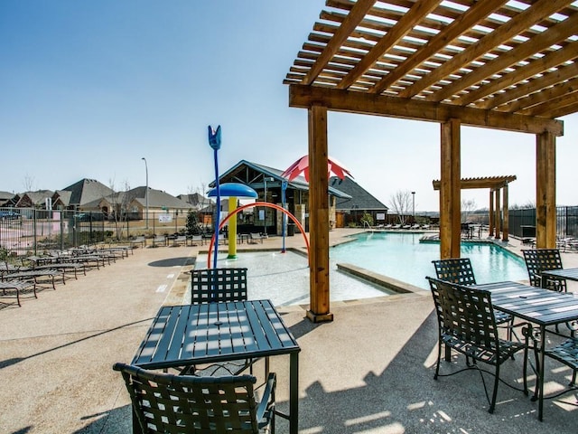 1901 Brahorn Ln, Fort Worth, TX 76131 - community pool featuring a pergola, a patio, and outdoor dining area