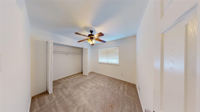 4917 Meadow Vista Pl, Garland, TX 75043 - unfurnished bedroom with carpet flooring, a closet, a ceiling fan, and baseboards