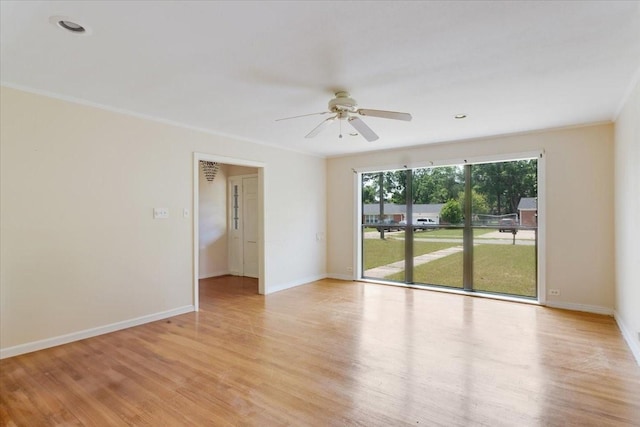 104 Mackinnon, Mount Pleasant, TX 75455 - unfurnished room featuring light wood finished floors, a ceiling fan, and baseboards