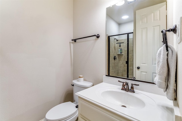 131 Lavaca Dr, Irving, TX 75039 - full bathroom featuring toilet, a shower stall, and vanity