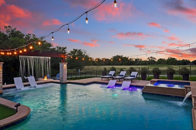 2851 Milsons Point Dr, Trophy Club, TX 76262 - view of swimming pool with an in-ground hot tub and a patio area