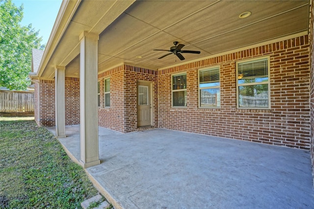 720 Madeline Ct, Azle, TX 76020 - view of patio / terrace featuring a ceiling fan