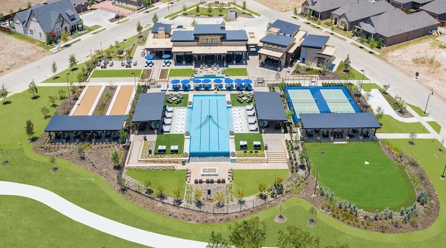 2065 Spotted Fawn Dr, Arlington, TX 76005 - aerial view of residential area with a pool area