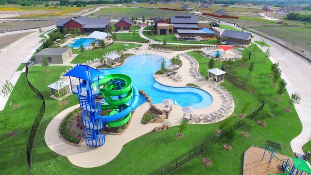 4130 Gaillardia Way, Forney, TX 75126 - bird's eye view of a pool area