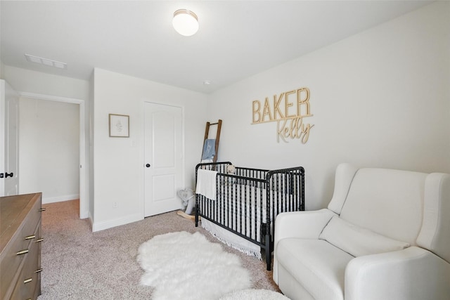 3501 Alamosa River Dr, Prosper, TX 75078 - carpeted bedroom with baseboards and a crib