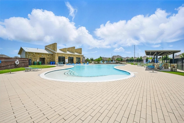 3501 Alamosa River Dr, Prosper, TX 75078 - community pool with a patio area