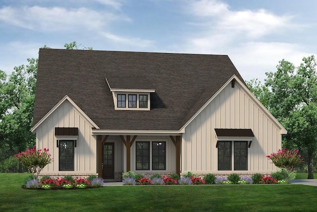 14 Louis Rd, Sherman, TX 75090 - modern inspired farmhouse with board and batten siding, a front yard, and roof with shingles