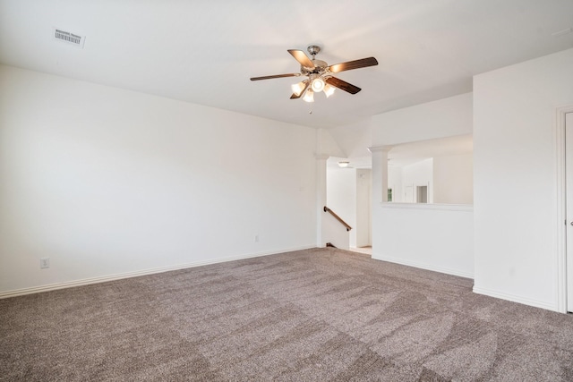 546 El Camino Dr, Frisco, TX 75036 - spare room with carpet, a ceiling fan, and baseboards