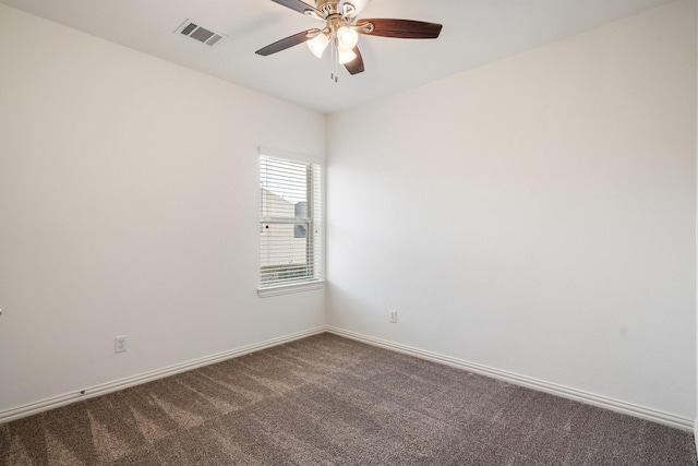 546 El Camino Dr, Frisco, TX 75036 - spare room featuring dark colored carpet, a ceiling fan, and baseboards