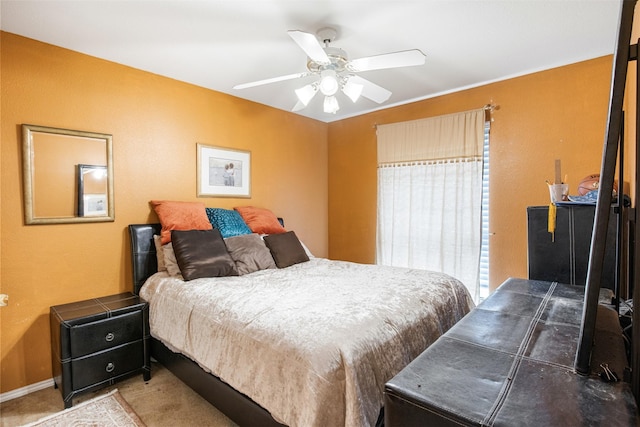 141 Buffalo Creek Dr, Desoto, TX 75115 - bedroom featuring a ceiling fan, carpet floors, and baseboards