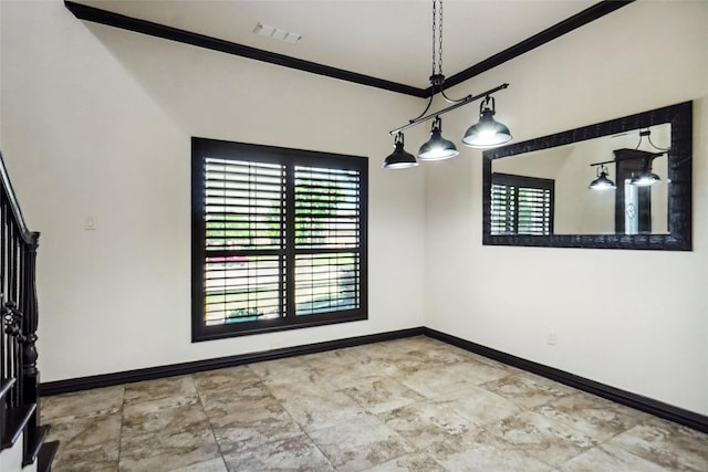 950 Roxbury Way, Keller, TX 76248 - empty room featuring crown molding, baseboards, and stone finish flooring