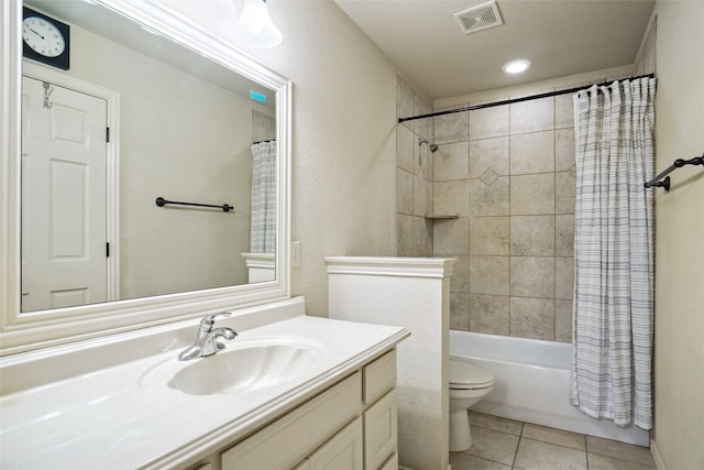 950 Roxbury Way, Keller, TX 76248 - full bath with vanity, tile patterned flooring, toilet, and shower / tub combo