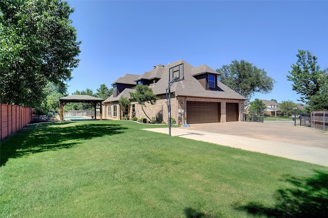 950 Roxbury Way, Keller, TX 76248 - view of front of property featuring a gazebo, a garage, brick siding, and driveway