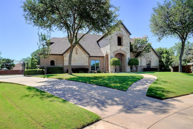 950 Roxbury Way, Keller, TX 76248 - french provincial home with stone siding, a gate, and brick siding