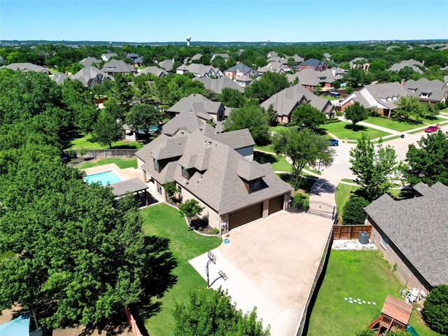 950 Roxbury Way, Keller, TX 76248 - aerial view of residential area with a pool area