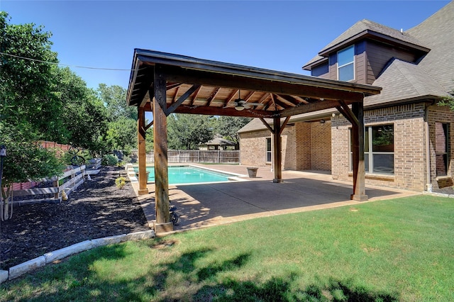 950 Roxbury Way, Keller, TX 76248 - view of swimming pool featuring a ceiling fan, a gazebo, and a patio
