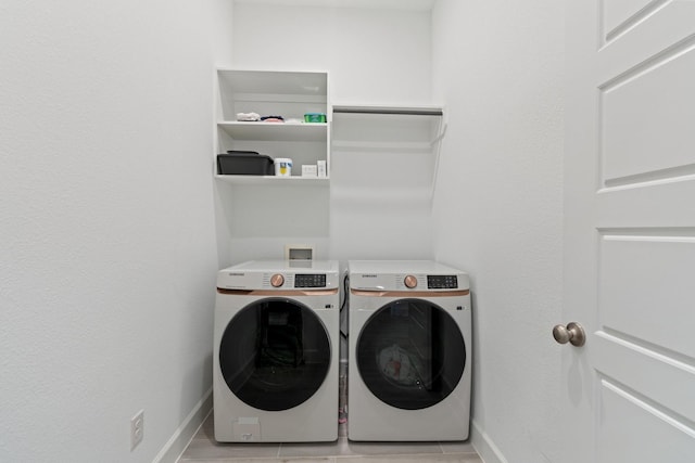 2316 Lazy Dog Ln, Northlake, TX 76247 - washroom featuring washer and clothes dryer and baseboards