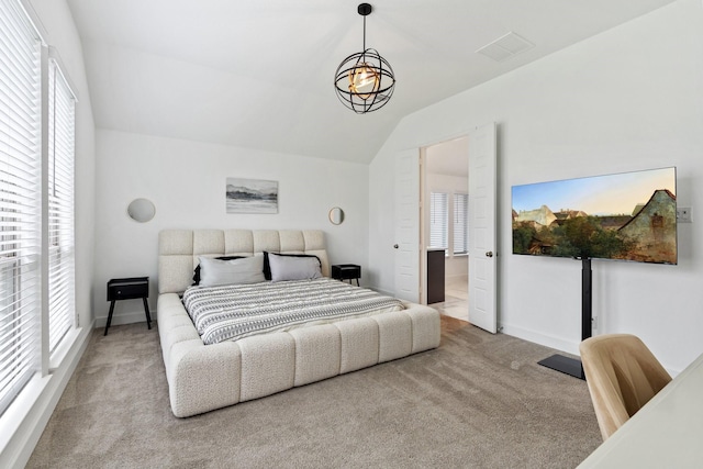 2316 Lazy Dog Ln, Northlake, TX 76247 - bedroom with carpet flooring, lofted ceiling, and baseboards