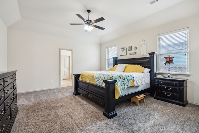 1685 Laramie Ln, Burleson, TX 76028 - bedroom with carpet flooring, a ceiling fan, and baseboards
