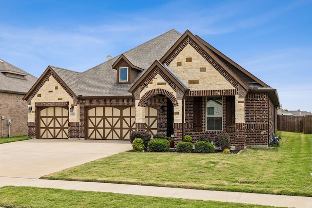 1685 Laramie Ln, Burleson, TX 76028 - view of front facade featuring brick siding, a garage, concrete driveway, and a shingled roof