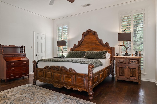 6815 Fm 1830, Argyle, TX 76226 - bedroom with dark wood-type flooring and ceiling fan