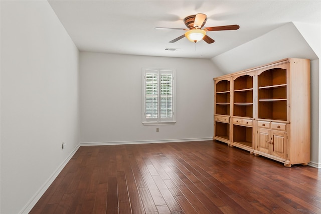 6815 Fm 1830, Argyle, TX 76226 - spare room featuring a ceiling fan and dark wood-style flooring