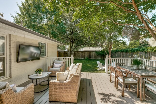 5022 W Hanover Ave, Dallas, TX 75209 - deck with outdoor dining area and outdoor lounge area